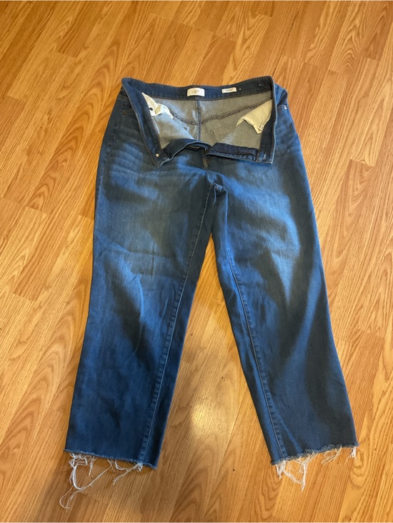 LOFT Denim - LOFT WOMENS SZ.10 JEANS CURVY HIGH RISE BOYFRIEND RAW HEMS
